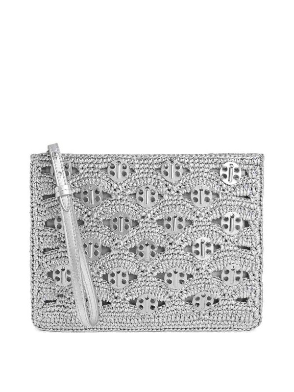 RABANNE: Clutch - Pochette - Argent
