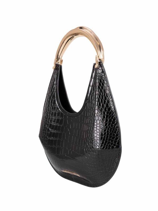 ELISABETTA FRANCHI: borse a spalla online - Borsa Hobo Media Effetto Pelle Stampa Cocco