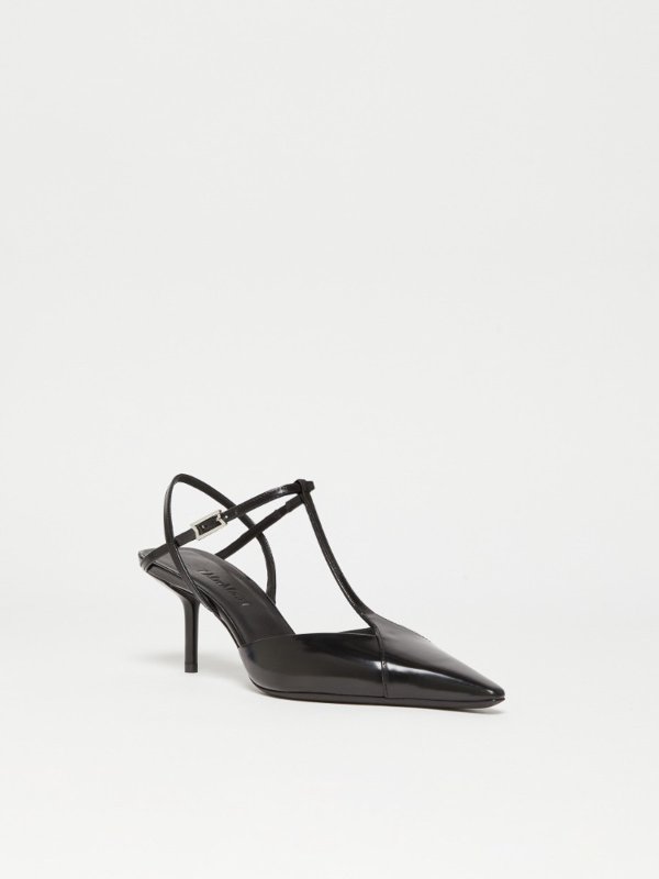 The Best Shops Max Mara: sandals - Slingback In Abraded Leather