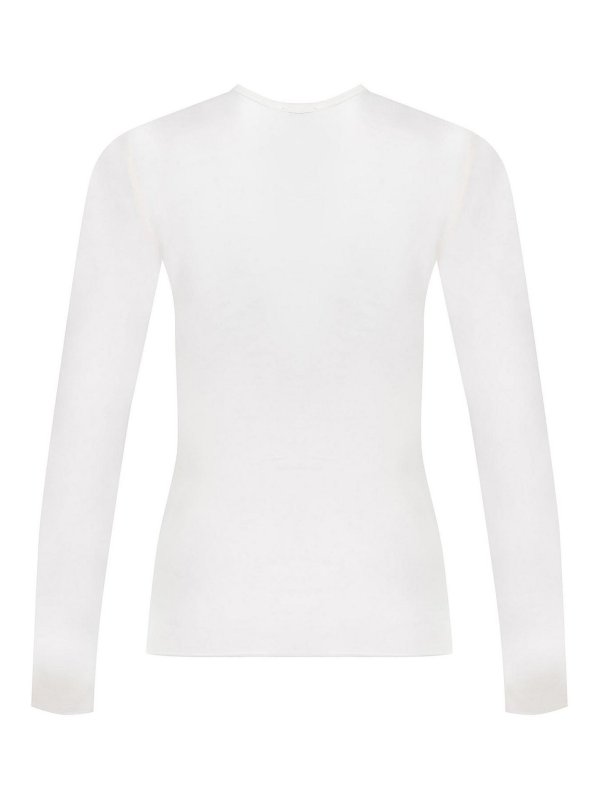 The Best Shops ALYSI: Suéteres con cuello pico - Suéter Cuello Redondo - Crema