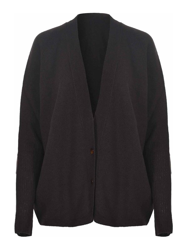 ALYSI: Cardigans - Cardigan - Marron Foncé