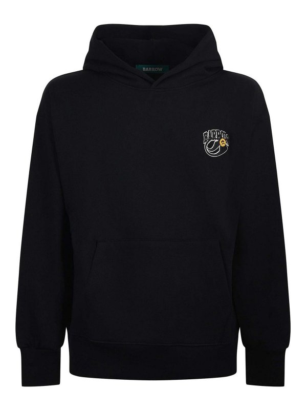 BARROW: Sweatshirts & Sweaters - Black Cotton  Sweatshirt