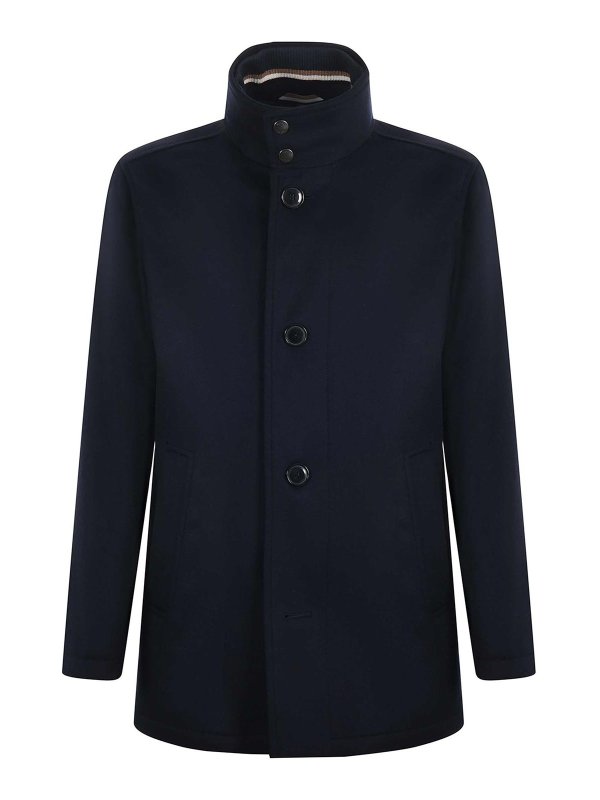 Hugo Boss: Manteaux au genou - Manteau Au Genou - Bleu