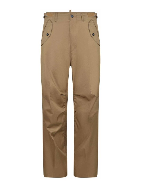 DSQUARED2: pantaloni casual - Pantaloni In Cotone