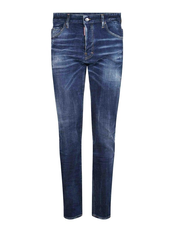 DSQUARED2: jeans dritti, a sigaretta - Jeans da ragazzo cool realizzati in denim