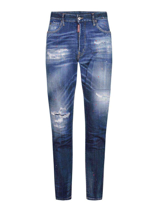 DSQUARED2: jeans dritti, a sigaretta - Jeans da ragazzo alla moda realizzati