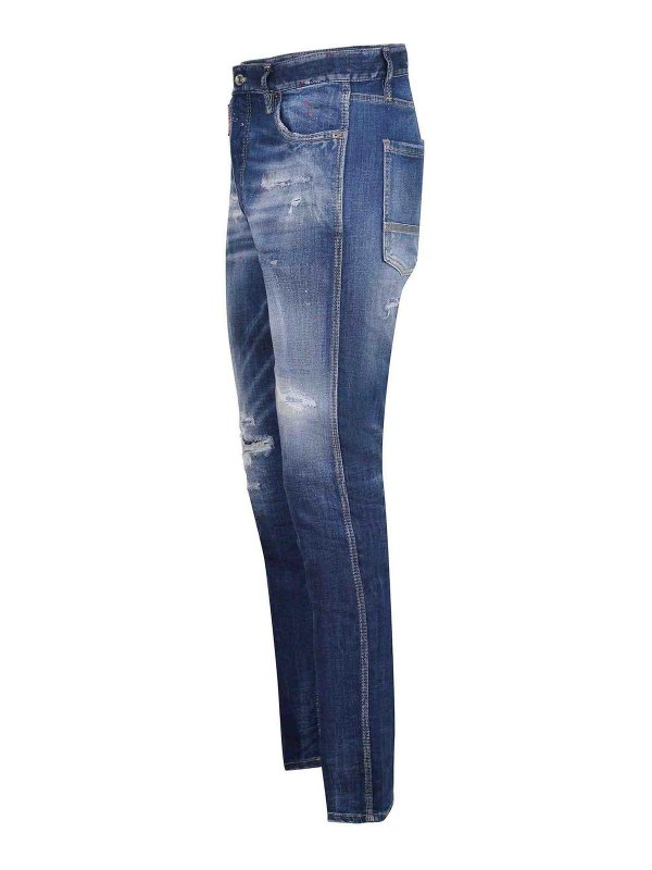 DSQUARED2: jeans dritti, a sigaretta online - Jeans da ragazzo alla moda realizzati