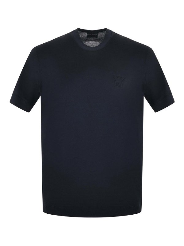 EMPORIO ARMANI: t-shirts - Lyocell And Cotton T-Shirt