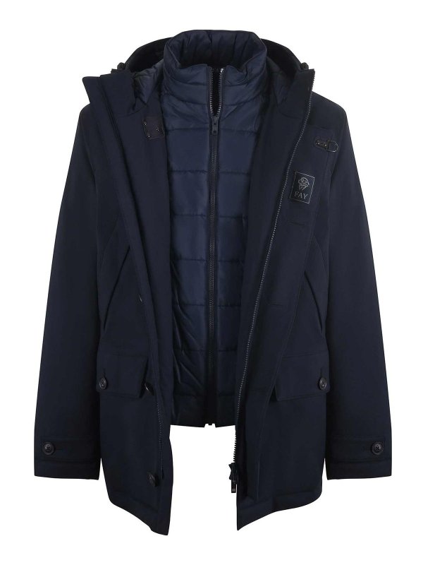 The Best Shops FAY: Vestes-rembourrees - Blouson Rembourré - Bleu