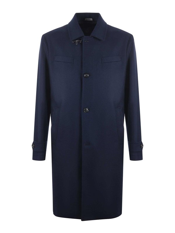 FAY: Knielange Mäntel - Knielanger Mantel - Blau