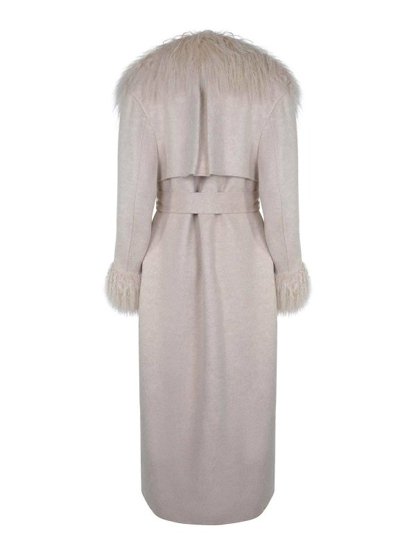 The Best Shops GIUSEPPE DI MORABITO: Knielange Mäntel - Knielanger Mantel - Beige