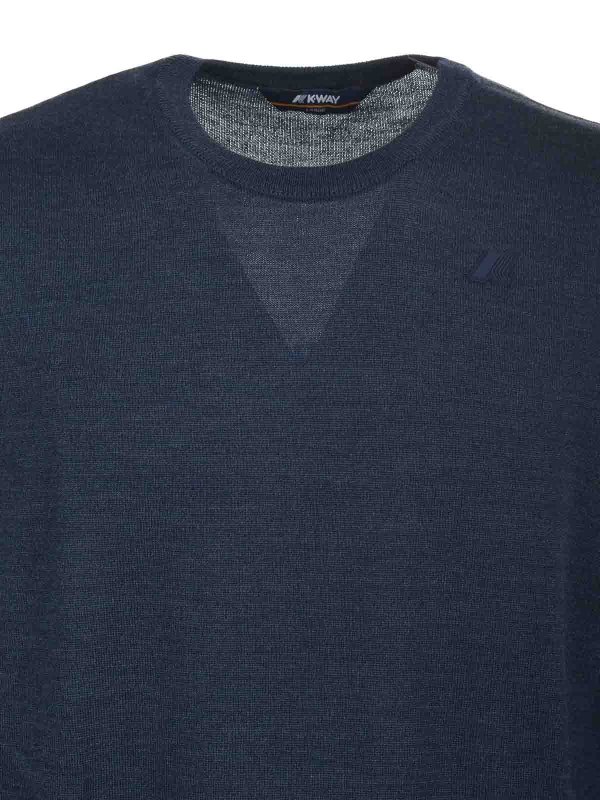 Pull Col Rond - Bleu shop online: K-WAY