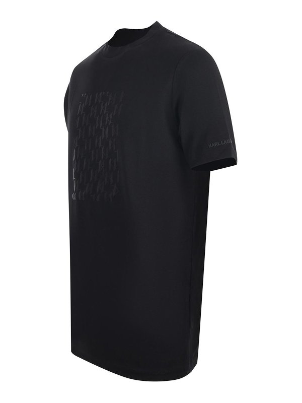 KARL LAGERFELD: t-shirt online - T-shirt in cotone elasticizzato