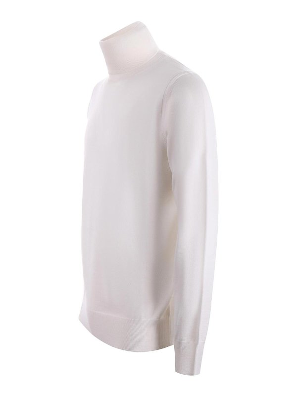 Paolo Pecora: Suéteres con cuello pico online - Suéter Cuello Redondo - Crema