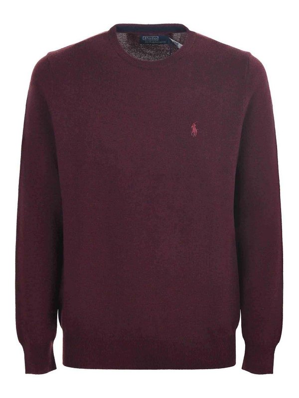 POLO RALPH LAUREN: Suéteres con cuello pico - Suéter Cuello Redondo - Rojo Oscuro