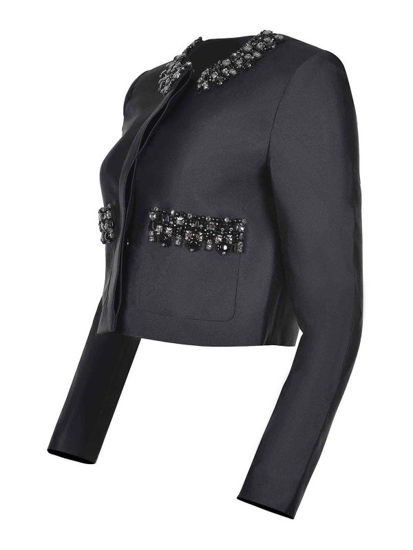 Self Portrait: casual jackets online - Jacket Made Of  Satin