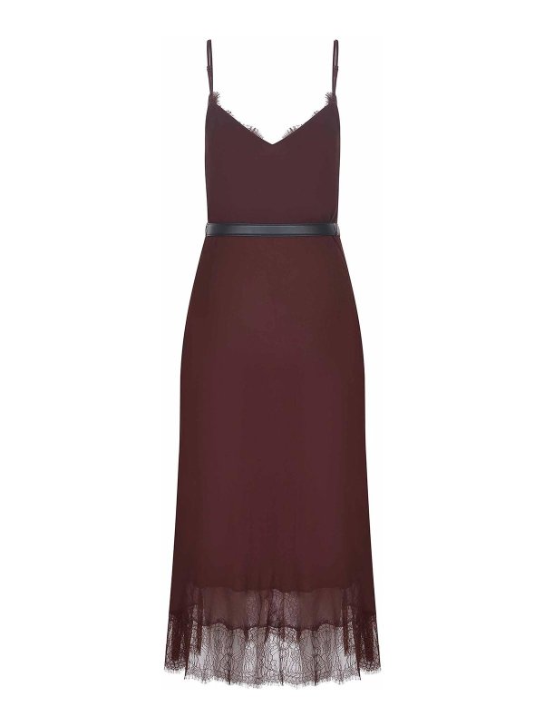 The Best Shops Self Portrait: Robe longueur genou - Robe Au Genou - Marron