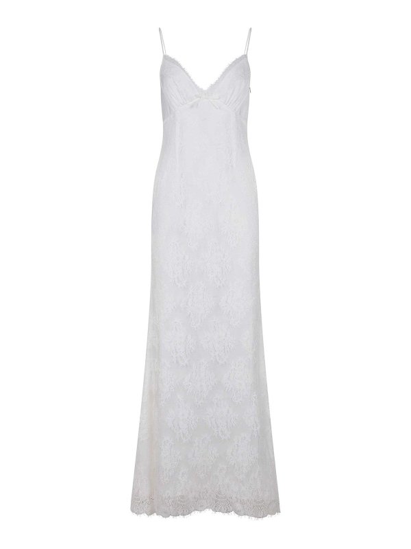 Self Portrait: Robe longueur genou - Robe Au Genou - Blanc