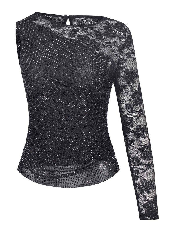 Self Portrait: Tops und Tank Tops - Top - Schwarz