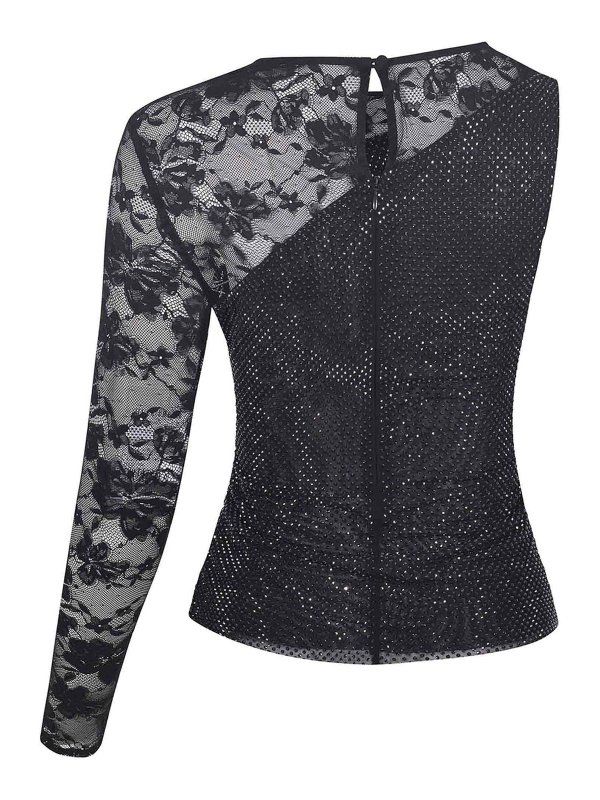 The Best Shops Self Portrait: Tops und Tank Tops - Top - Schwarz