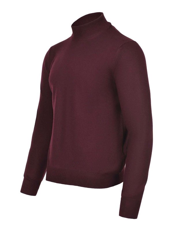 TAGLIATORE: Strickpullover mit Rundhalsausschnitt online - Rundhalspullover - Rot