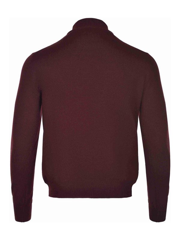 The Best Shops TAGLIATORE: Strickpullover mit Rundhalsausschnitt - Rundhalspullover - Rot