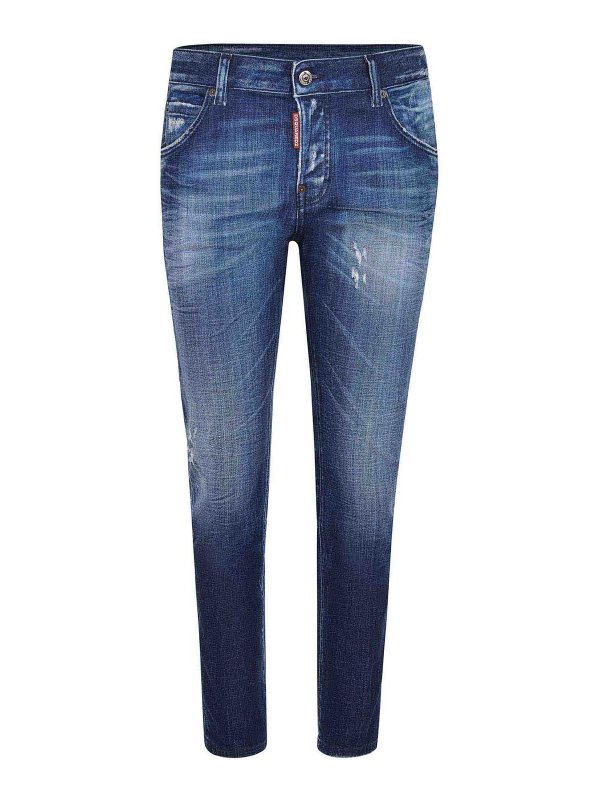 DSQUARED2: straight leg jeans - Cool Girl Jeans Made Of Denim