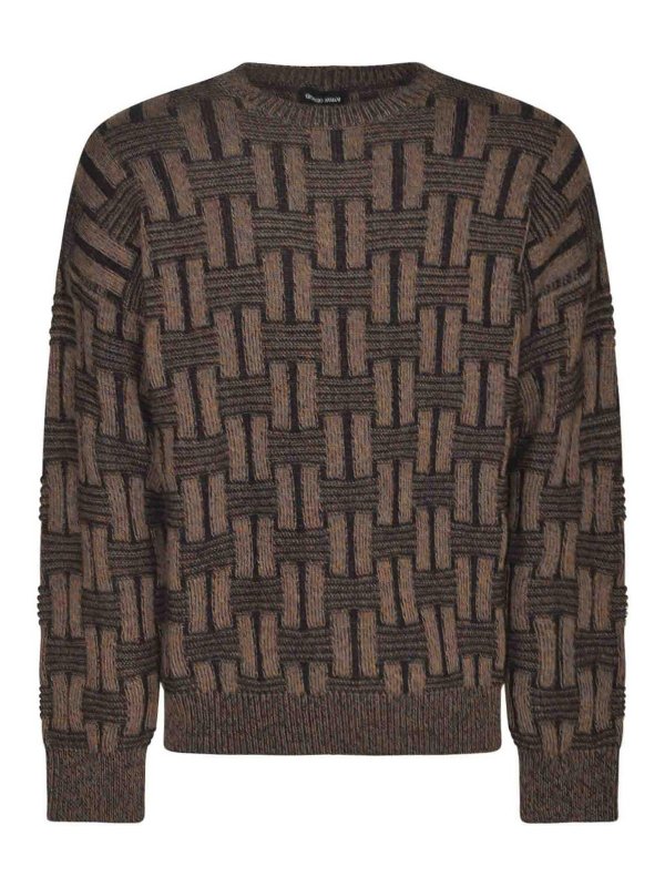 GIORGIO ARMANI: maglia collo rotondo - Maglione