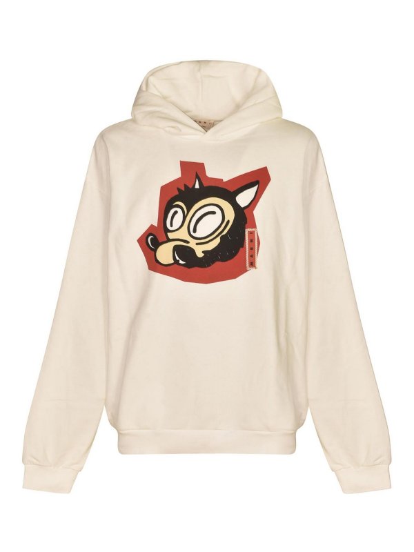 Marni: Sweatshirts & Pulls - Sweat-Shirts - Blanc