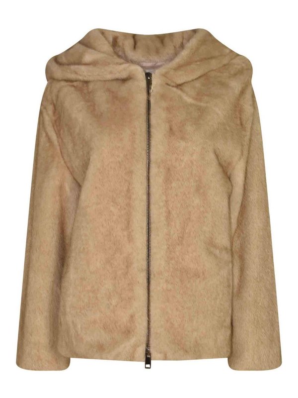 P.A.R.O.S.H.: Manteaux au genou - Manteau Au Genou - Beige