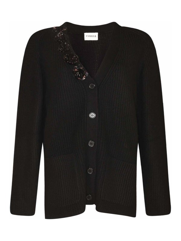 P.A.R.O.S.H.: クルーネック - クルーネック - 黒