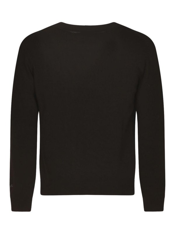 WOOLRICH: Suéteres con cuello pico online - Suéter Cuello Redondo - Negro