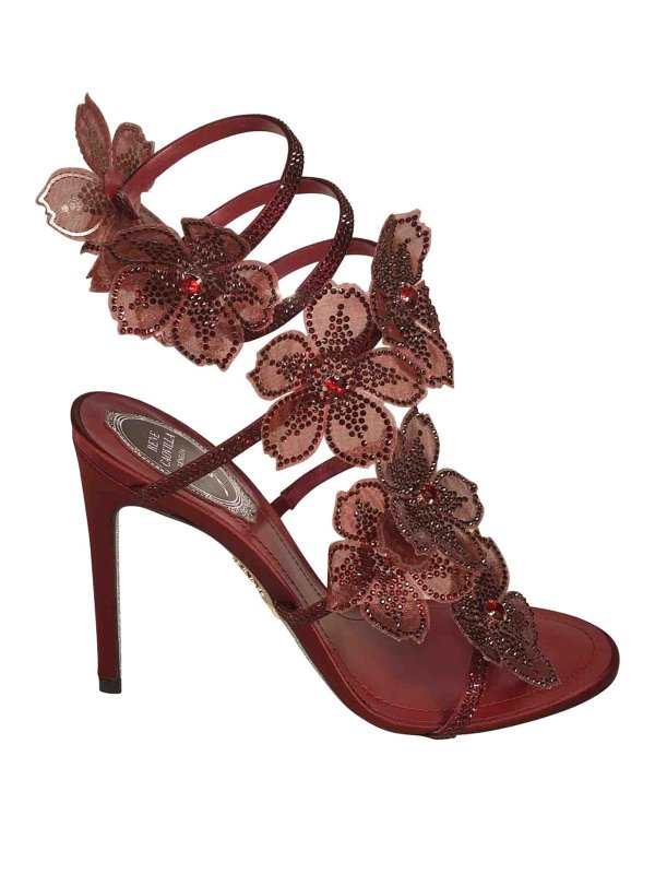 RENE CAOVILLA: Sandales - Sandales - Rouge Brun