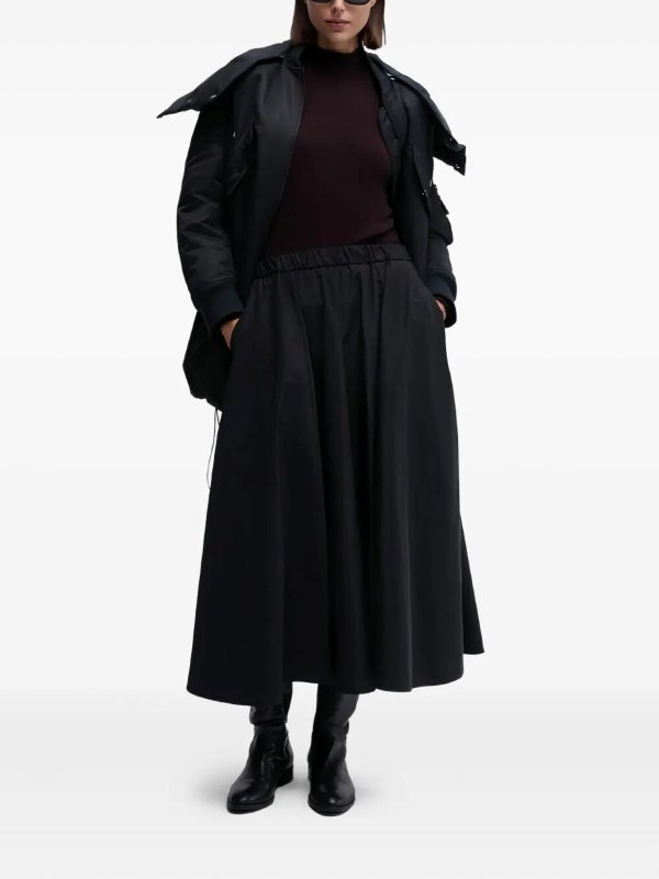 膝丈/ミディスカート - 黒 shop online: ASPESI