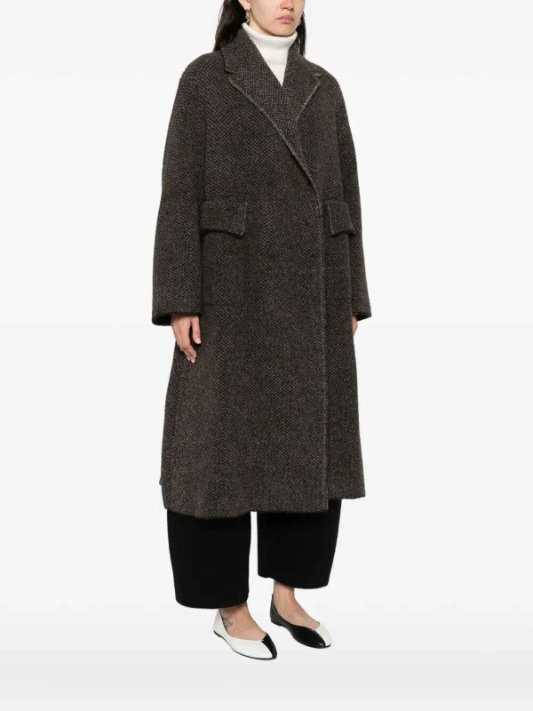 BOBOUTIC buy online Knielanger Mantel - Braun