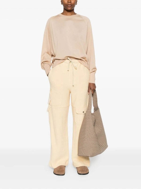 The Best Shops BOBOUTIC: Strickpullover mit Rundhalsausschnitt - Rundhalspullover - Beige