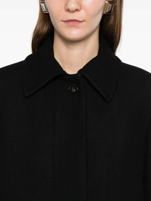 The Best Shops DRIES VAN NOTEN: Manteaux au genou - Manteau Au Genou - Noir