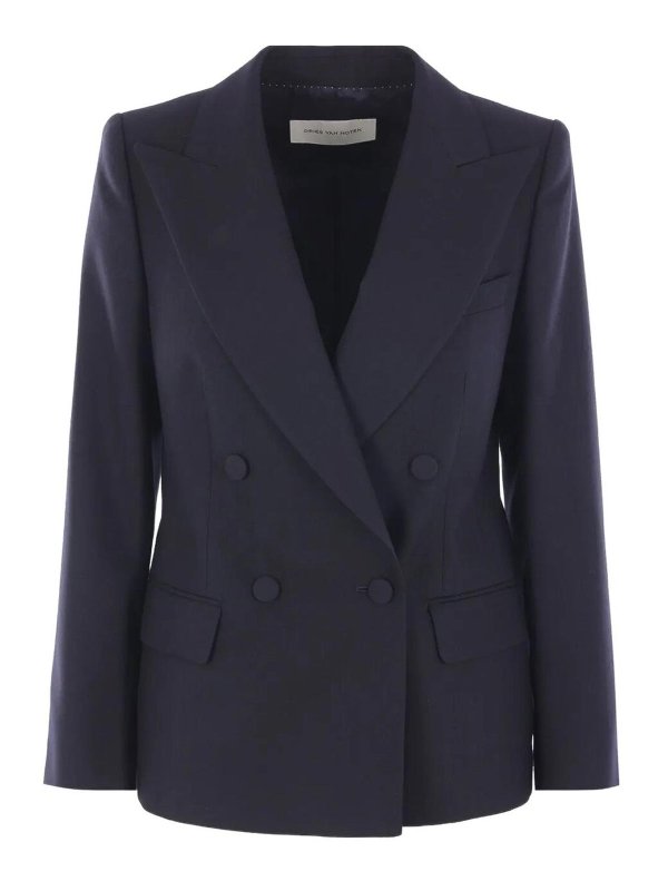 DRIES VAN NOTEN: カジュアルジャケット - カジュアルジャケット - ブルー