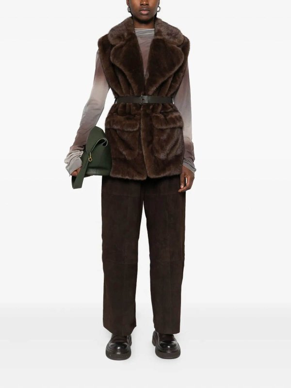 The Best Shops P.A.R.O.S.H.: Chalecos  - Chaleco - Marrón