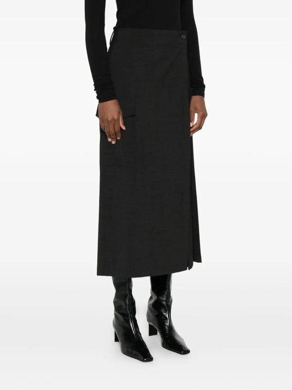 P.A.R.O.S.H.: Faldas media pierna y semilargas online - Falda Semilarga - Marrón Oscuro