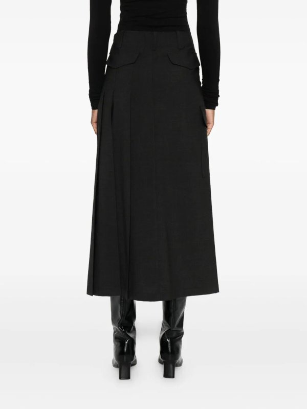 The Best Shops P.A.R.O.S.H.: Faldas media pierna y semilargas - Falda Semilarga - Marrón Oscuro