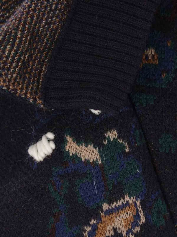 The Best Shops Sacai: blazers - Floral Jacquard Knit Blouson