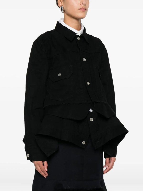 Denim X Wool Melton Jacket shop online: Sacai