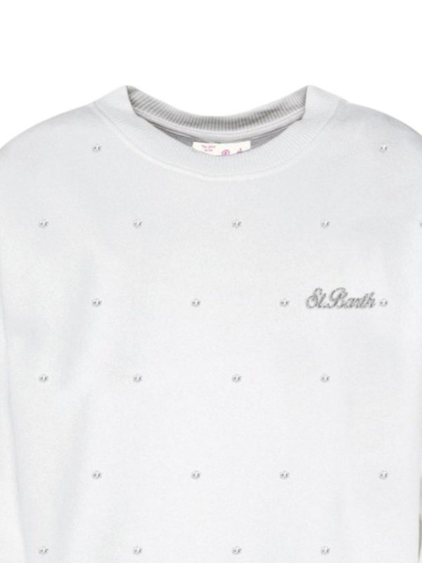 MC2 SAINT BARTH: Sweatshirts & Sweaters online - Crop crewnecksb 01n all over strass emb