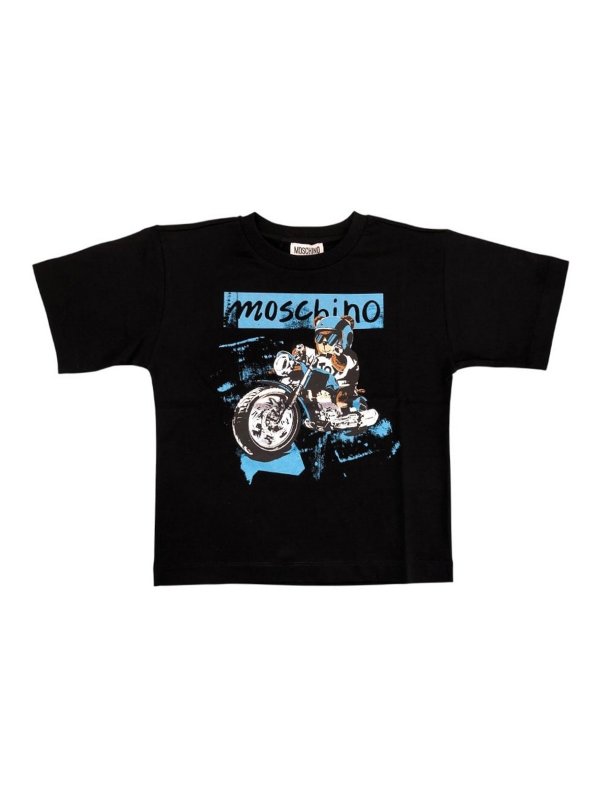 Moschino Kids: Camisetas - Camiseta - Negro