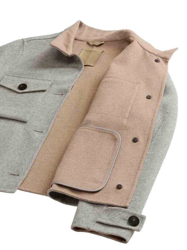 WOOLRICH: giacche casual online - Giacca in lana double grigio chiaro melange