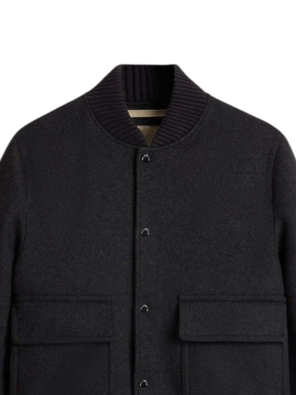 WOOLRICH: bombers online - Twill wool miles bomber