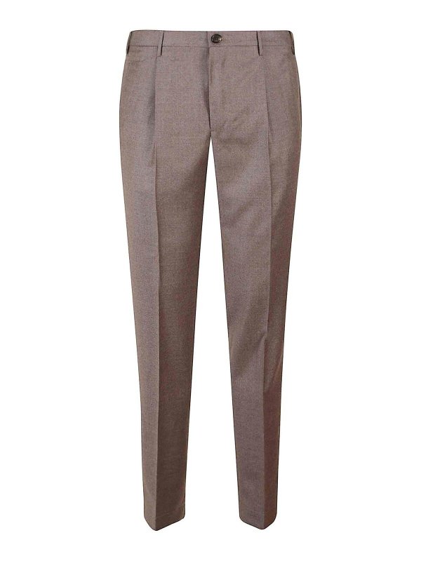 INCOTEX: Pantalons casual - Pantalons Décontractés - Taupe