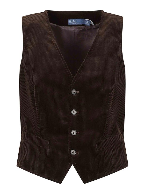 POLO RALPH LAUREN: Chalecos - Chaleco - Marrón