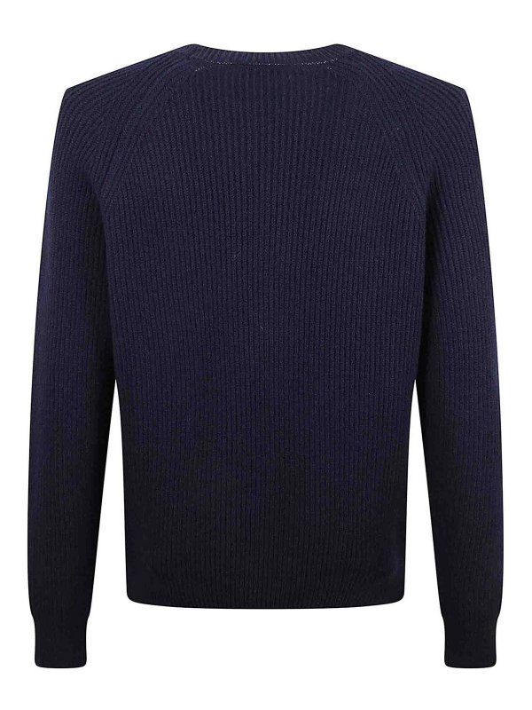 ZANONE: Strickpullover mit Rundhalsausschnitt online - Rundhalspullover - Blau